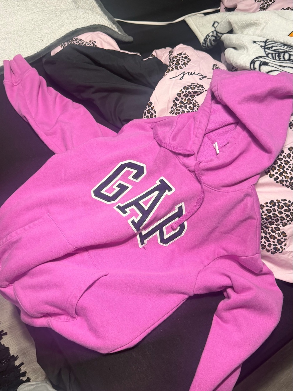 GAP Vibrant Pink Fleece Hoodie